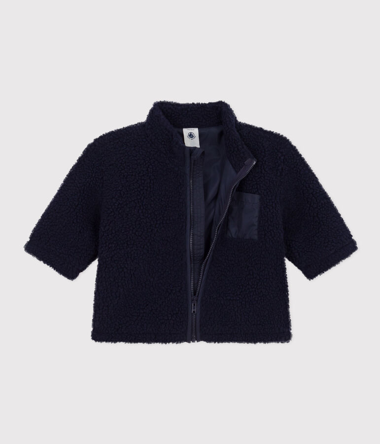 Baby-Jacke aus Sherpa blau