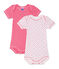 Baby-Mädchen-Bodys im 2er-Set weiss .