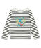 Kinder-Streifenshirt Unisex beige COQUILLE/blau SMOKING