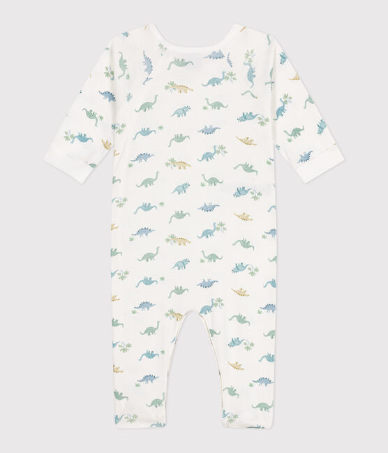 Strampler aus Baumwolle mit Dinos weiss MARSHMALLOW/weiss MULTICO
