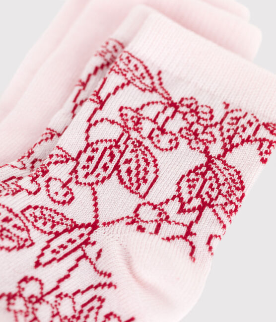2er-Set Baby-Socken aus geblümter Baumwolle für Mädchen variante 1