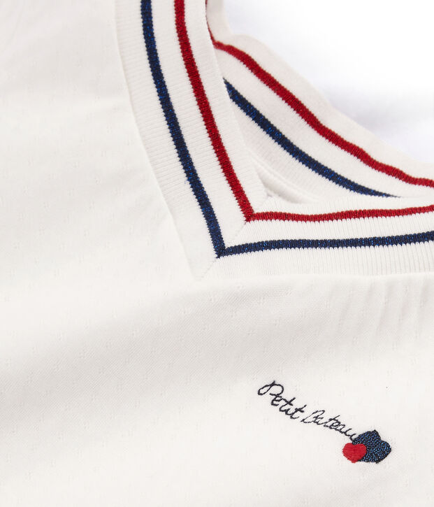 Kinder-Top M&auml;dchen weiss