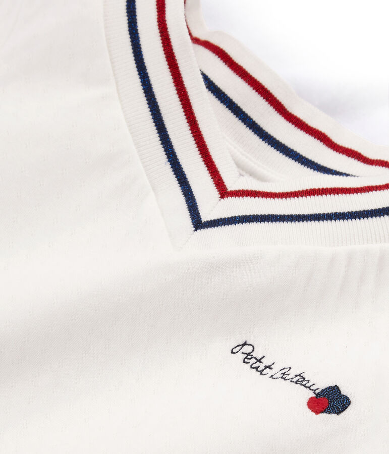 Kinder-Top M&auml;dchen weiss