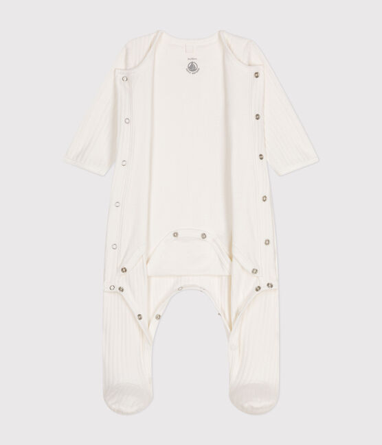 UNISEX-BODYJAMA AUS SAMT weiss MARSHMALLOW