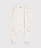 UNISEX-BODYJAMA AUS SAMT weiss MARSHMALLOW
