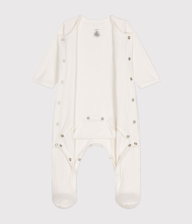 UNISEX-BODYJAMA AUS SAMT weiss