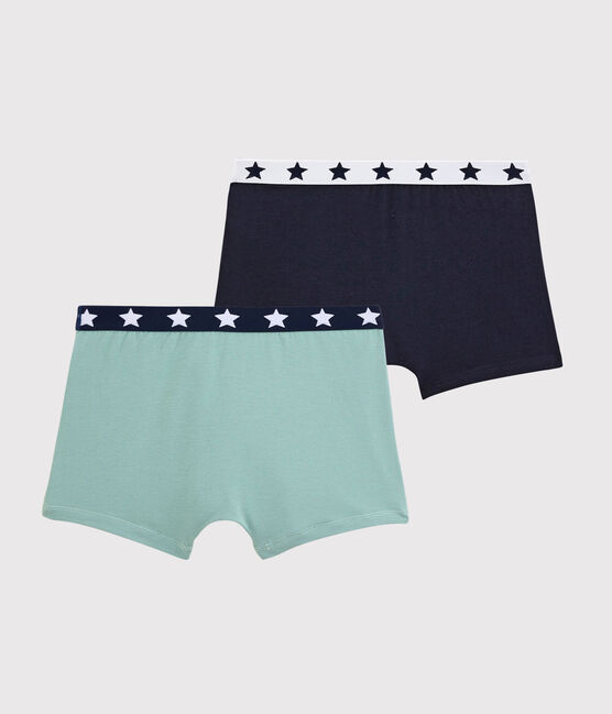 2er-Set Boxershorts aus Bio-Baumwolle und Elastan für Jungen variante 1
