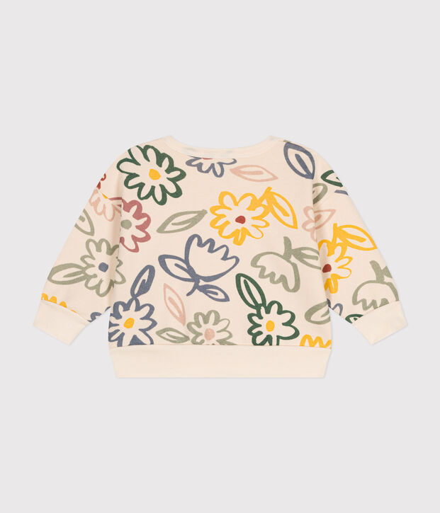 Baby-Sweatshirt aus Molton naturfarben/vielfarbig