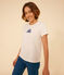 Damen-T-Shirt Le Droit mit Rundhalsausschnitt aus Baumwolle naturfarben AVALANCHE