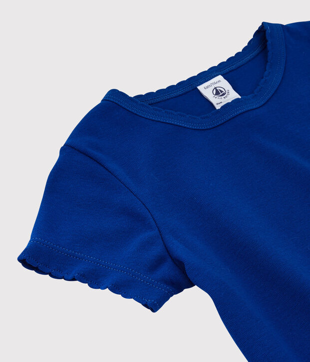 Klassisches Kinder-T-Shirt aus Baumwolle f&uuml;r M&auml;dchen/Jungen blau