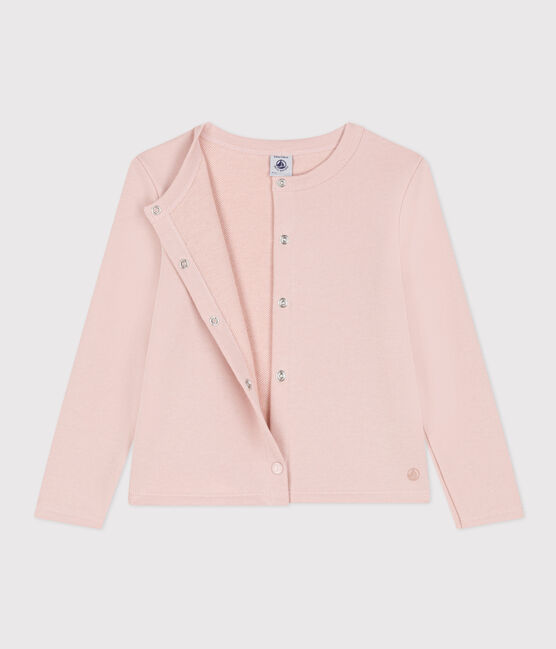 Kinder-Cardigan aus Molton für Mädchen rosa SALINE