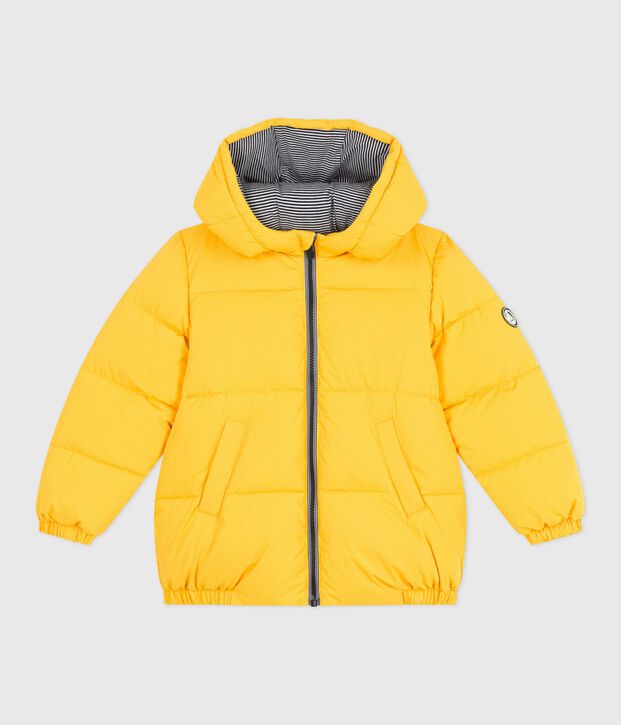 Einfarbige Kinder-Winterjacke gelb