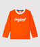 Langärmeliges Kinder-T-Shirt aus Baumwolle für Jungen orange CAROTTE