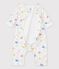 Langer Baby-Overall aus Bio-Doppeljersey mit print weiss MARSHMALLOW/weiss MULTICO