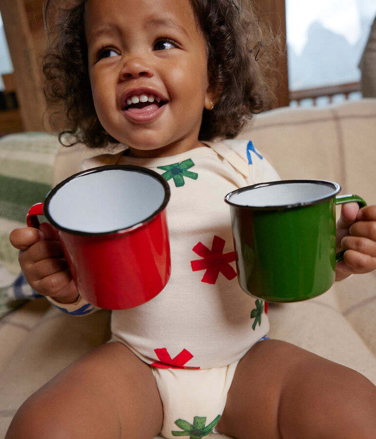 3er-Set lang&auml;rmelige Baby-Bodys aus Baumwolle mit Sternenmotiv vielfarbig