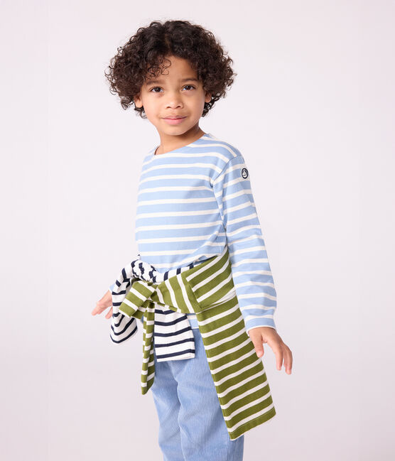 Kinder-Streifenshirt "Marinière" aus Baumwolle blau ADRIATIC/ MILK