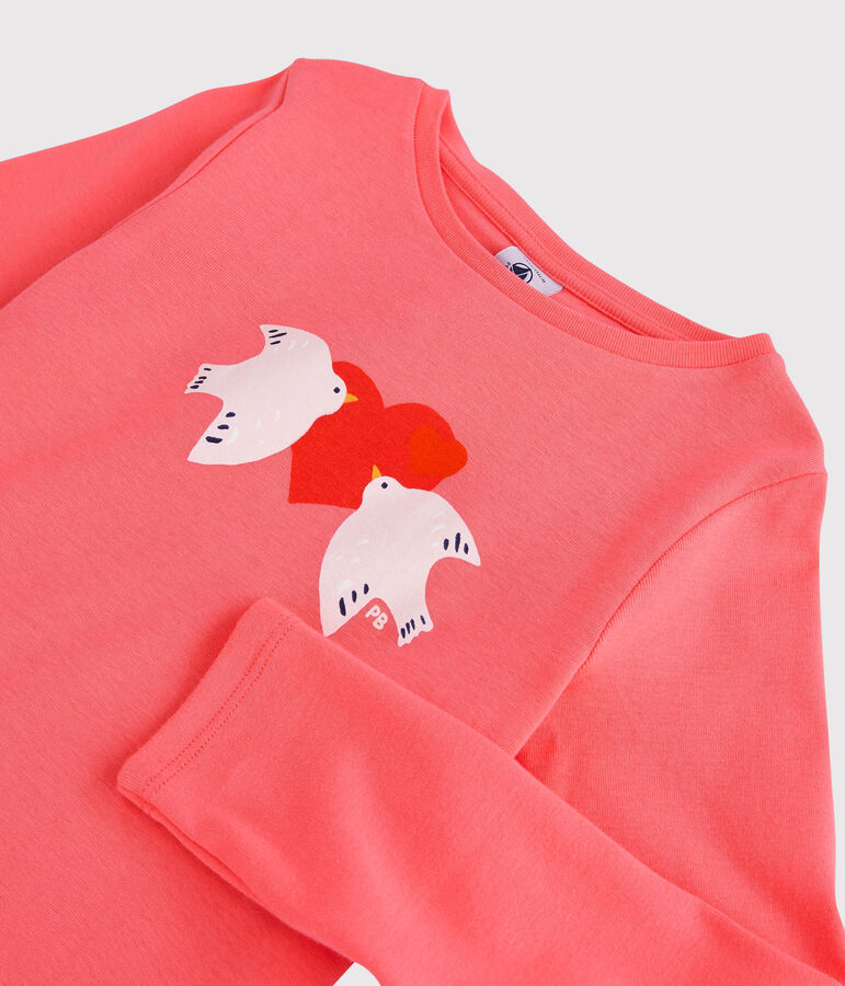 Lang&auml;rmeliges Kinder-T-Shirt aus Baumwolle f&uuml;r M&auml;dchen orange