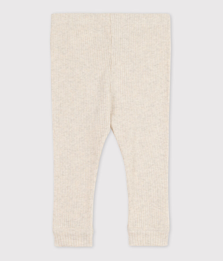 Baby-Leggings aus Rippstrick beige