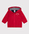 Warme Baby-Windjacke aus recyceltem Polyester rot PEPS