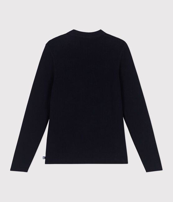 Damen-Marinepullover aus einfarbiger Baumwolle  blau SMOKING