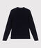Damen-Marinepullover aus einfarbiger Baumwolle  blau SMOKING