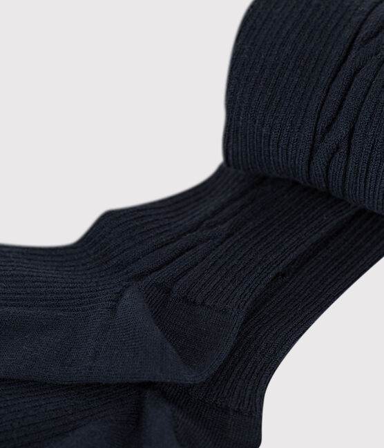 Warme Kinderstrumpfhose Mädchen blau SMOKING