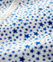 Baby-Strampler mit blauen Sternen ohne Fuß aus Doppeljersey weiss MARSHMALLOW/blau MAJOR