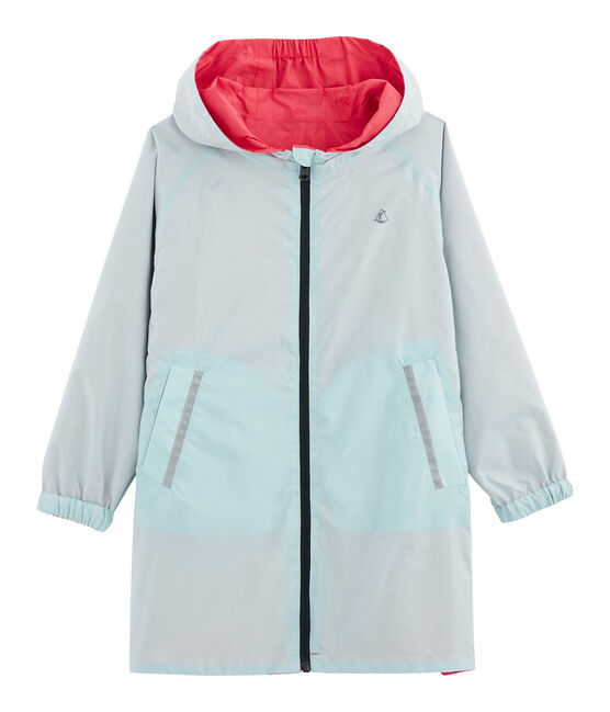 Winddichte Kinder-Wendejacke Unisex rosa GROSEILLER/blau CRYSTAL