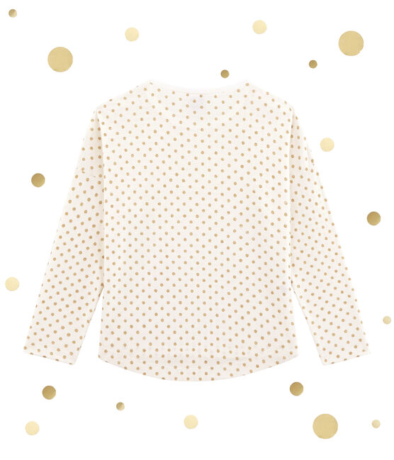 Langarmshirt weiss MARSHMALLOW/gelb DORE
