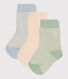 3er-Set Babysocken mit Ringelstreifen aus Baumwolle