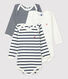 3er-Set langärmelige Baby-Bodys