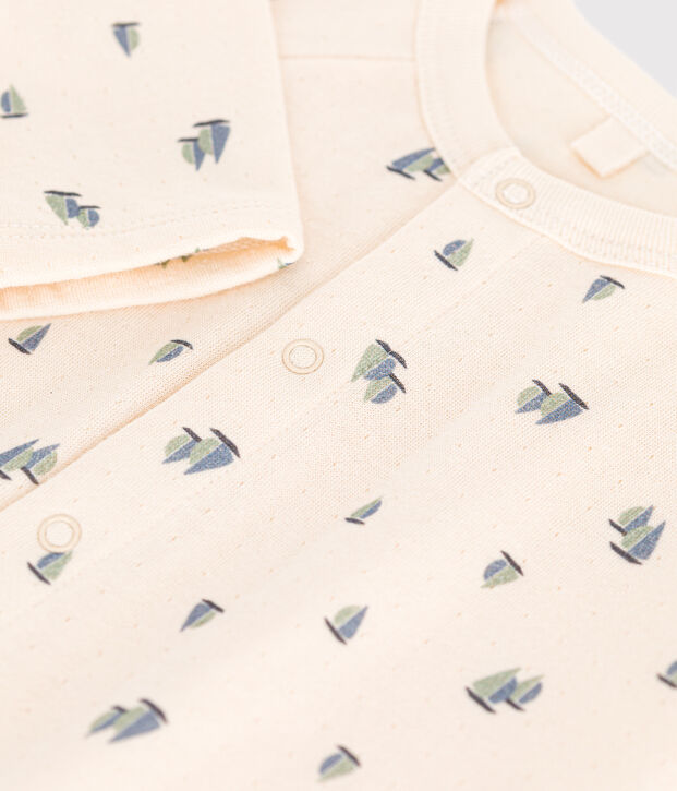 Langer Baby-Overall aus Doppeljersey naturfarben/vielfarbig