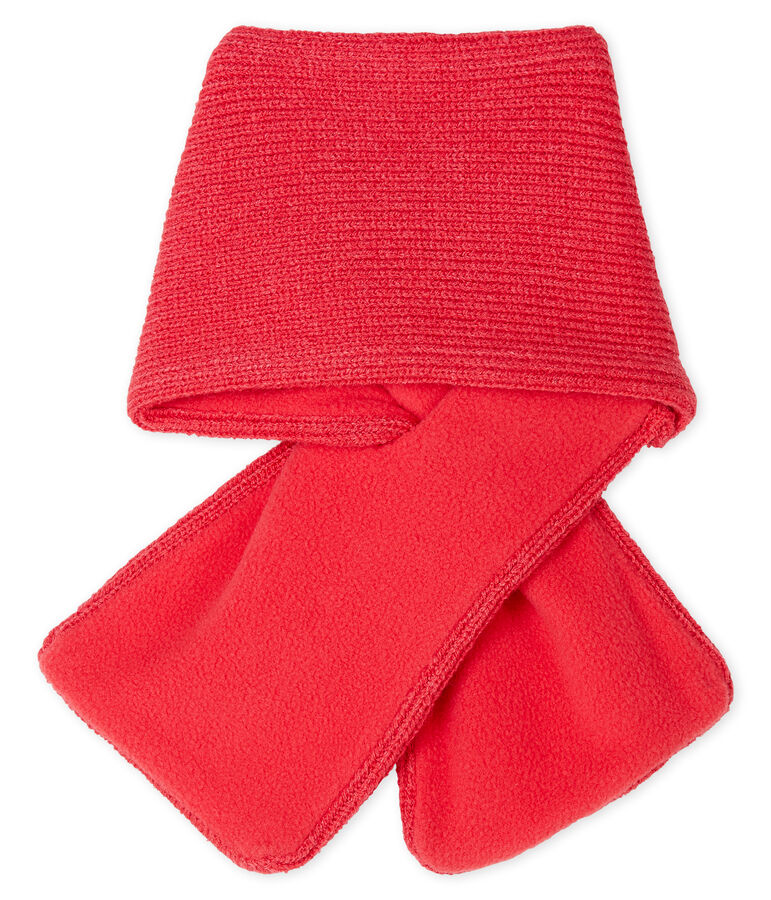 Baby-Schal f&uuml;r M&auml;dchen mit Fleecefutter rot