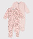 2er-Set Baby-Strampler aus Baumwolle mit Blumenmotiv