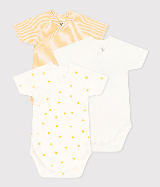 3er-Set Kurzärmelige Baby-Wickelbodys aus Baumwolle variante 2