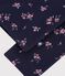 Kinder-Rollkragenshirt aus Baumwolle mit Blumenmuster blau/vielfarbig