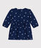 Langärmeliges Baby-Kleid aus Baumwolle mit Blumenmuster blau MEDIEVAL/weiss MULTICO
