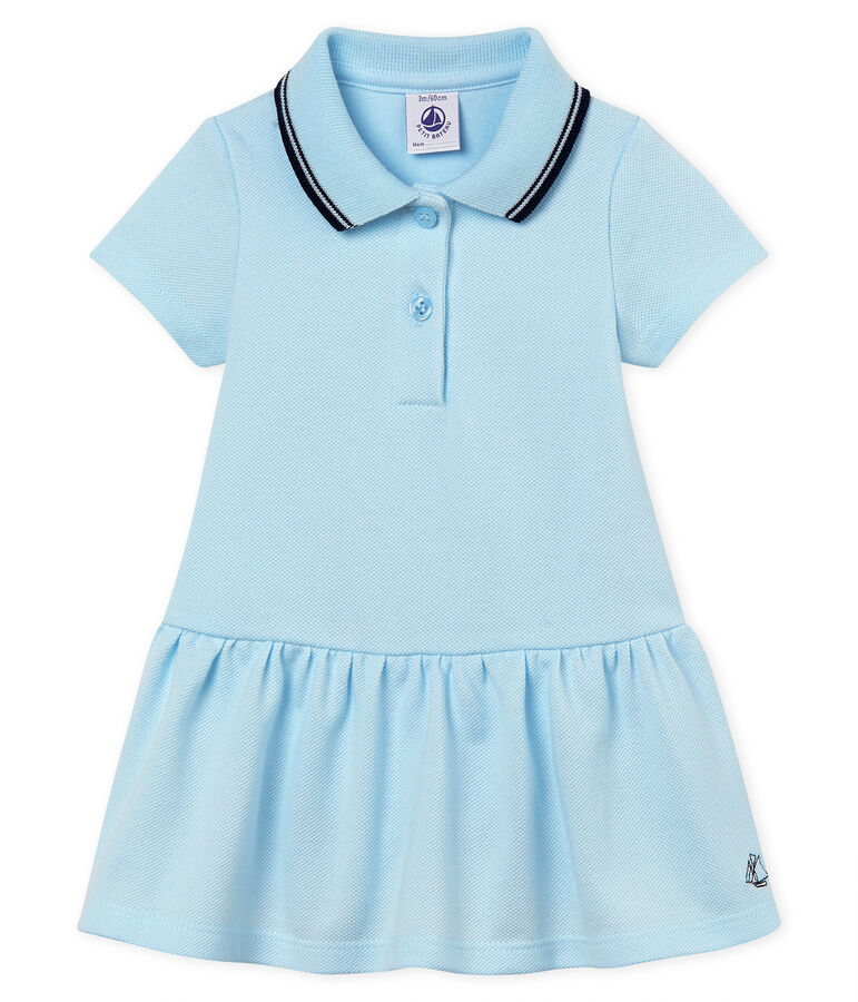 Kurz&auml;rmeliger Baby-Body f&uuml;r M&auml;dchen blau