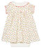 Gemustertes baby-bodykleid mädchen weiss MARSHMALLOW/weiss MULTICO