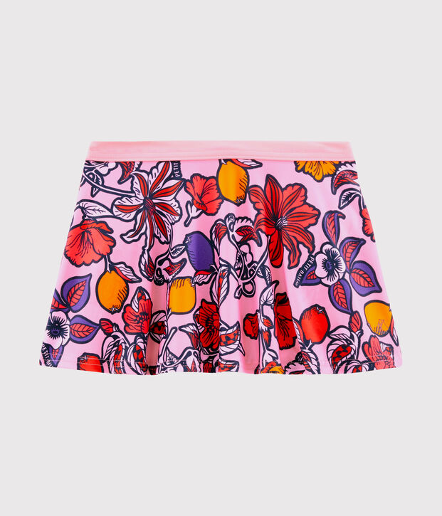 Kinderrock f&uuml;r den Strand mit LSF 50+ f&uuml;r M&auml;dchen rosa/vielfarbig