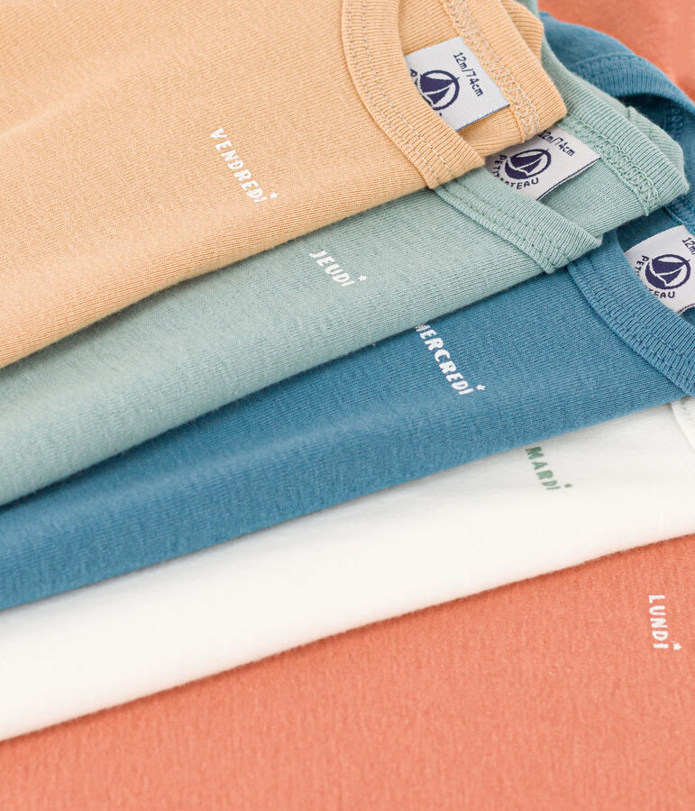 5er-Set lang&auml;rmelige Baby-Bodys aus Baumwolle vielfarbig