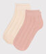 2er-Set einfarbige Kindersocken aus Baumwolljersey