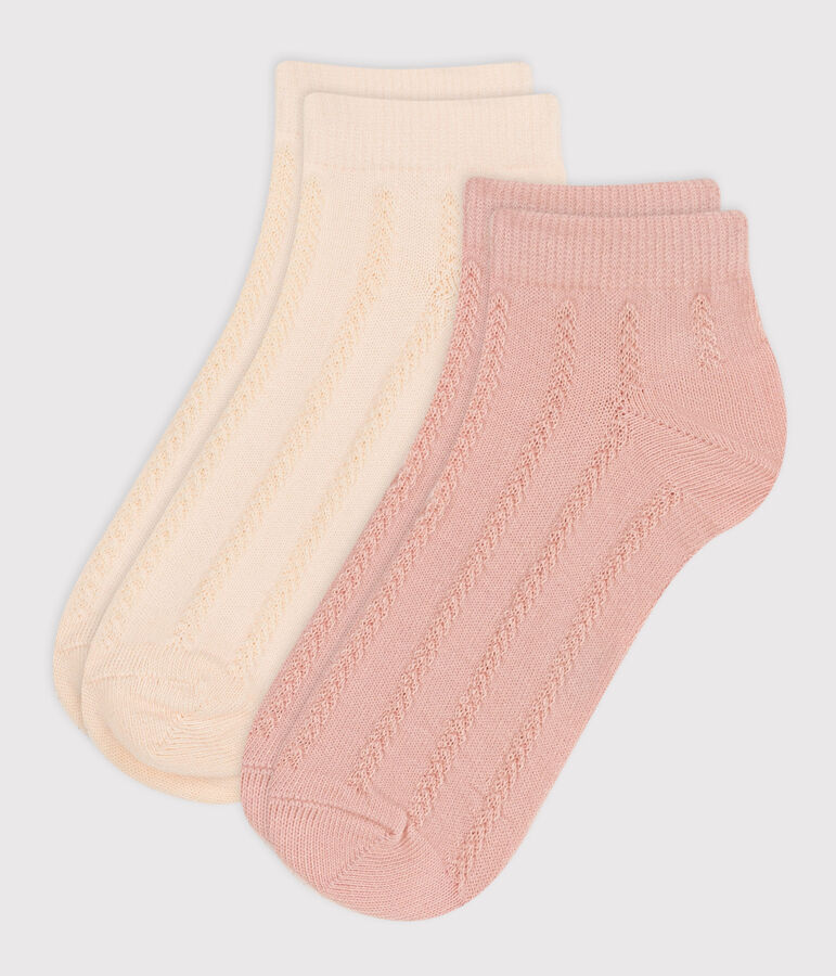 2er-Set einfarbige Kindersocken aus Baumwolljersey vielfarbig