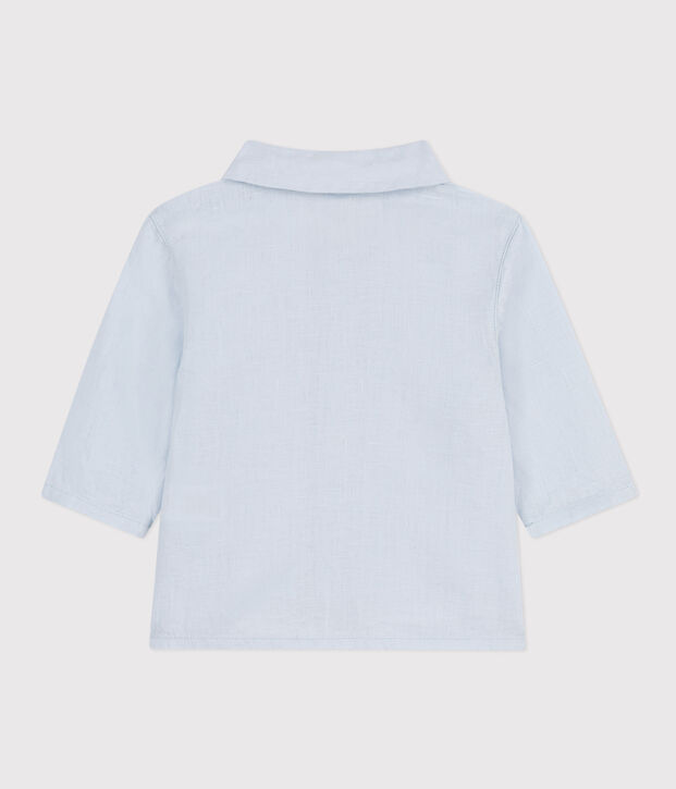 Baby-Hemd aus Leinen blau