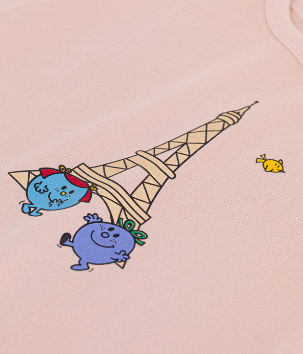 Kinder-T-Shirt Mr. Men und Little Miss  aus Baumwolle rosa