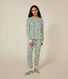Damen-Pyjama aus Baumwolle mit Tannenbaum-Motiv