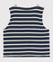 Ärmellose, wendbare Baby-Jacke aus wattiertem Rippstrick blau SMOKING/weiss MARSHMALLOW