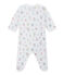 Bedruckter Baby-Mädchen-Strampler weiss ECUME/weiss MULTICO