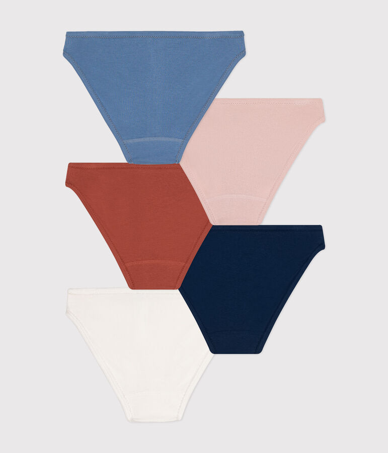 5er-Set Damenslips aus Baumwolle vielfarbig