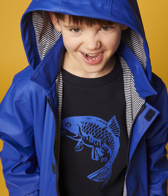Kinder-Sweatshirt aus Molton für Jungen blau SMOKING